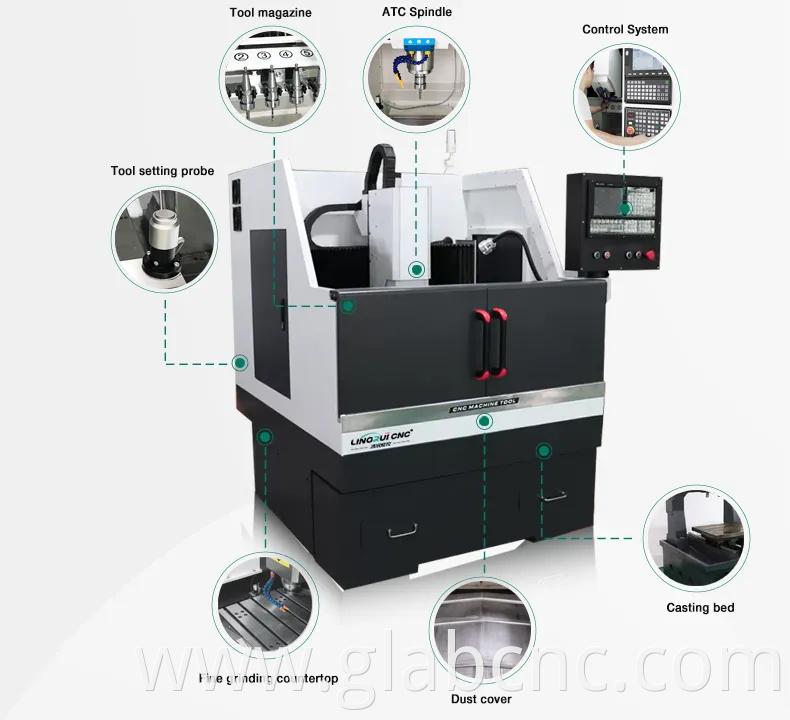 High Speed Vertical Horizontal 3 5 Axis Machining Cheap CNC Machine Center Milling Lr-6000d for Sale